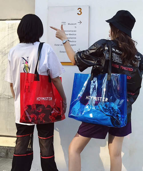 c.u.l(シーユーエル)の「【c.u.l】PVC クリアカラートートバッグ cula367(トートバッグ・レディース・パープル/ブラウン/ブルー/レッド/クリア・FREE)」の10枚目の写真