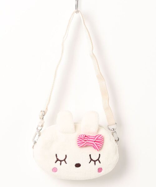 KP DECO（ケーピーデコ）の「うさぎとねこの2WAYポシェット（ショルダーバッグ・キッズ・ピンク/オフホワイト・FREE）」の8枚目の写真