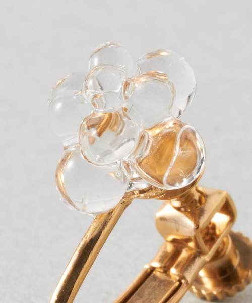 collex（コレックス）の「【別注】【HARIO Lampwork Factory】イヤリング ステルンクーゲル クリア（イヤリング・レディース・クリア・フリー）」の5枚目の写真