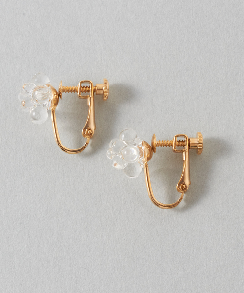 collex（コレックス）の「【別注】【HARIO Lampwork Factory】イヤリング ステルンクーゲル クリア（イヤリング・レディース・クリア・フリー）」の7枚目の写真