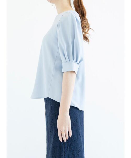 Te chichi（テチチ）の「ツイル袖ボリュームブラウス（シャツ/ブラウス・レディース・ブラック/ベージュ/サックスブルー・ﾌﾘ-）」の11枚目の写真