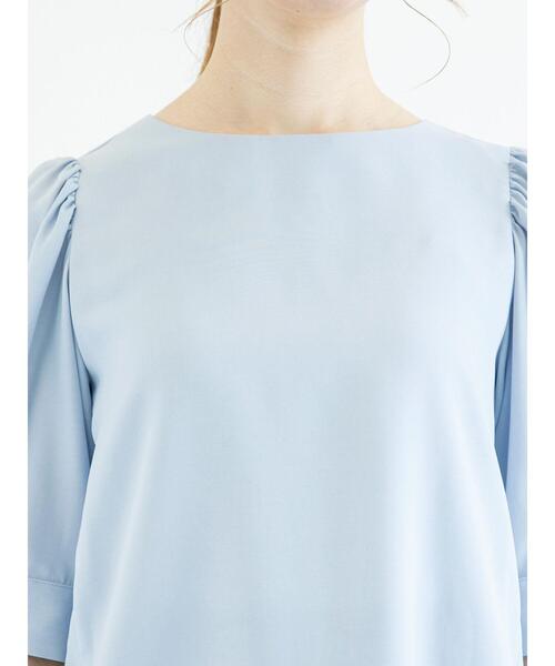 Te chichi（テチチ）の「ツイル袖ボリュームブラウス（シャツ/ブラウス・レディース・ブラック/ベージュ/サックスブルー・ﾌﾘ-）」の14枚目の写真