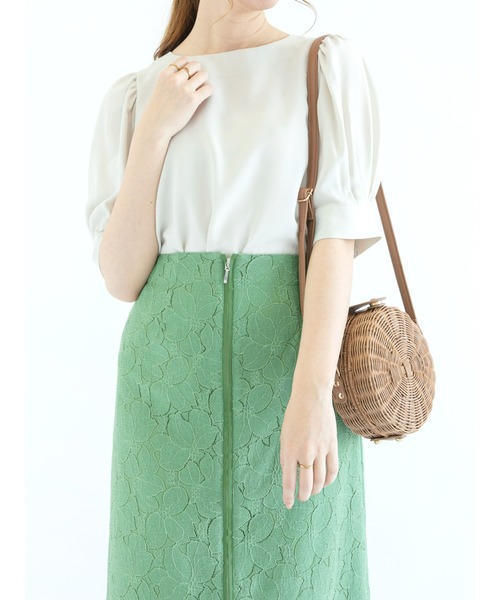 Te chichi（テチチ）の「ツイル袖ボリュームブラウス（シャツ/ブラウス・レディース・ブラック/ベージュ/サックスブルー・ﾌﾘ-）」の3枚目の写真