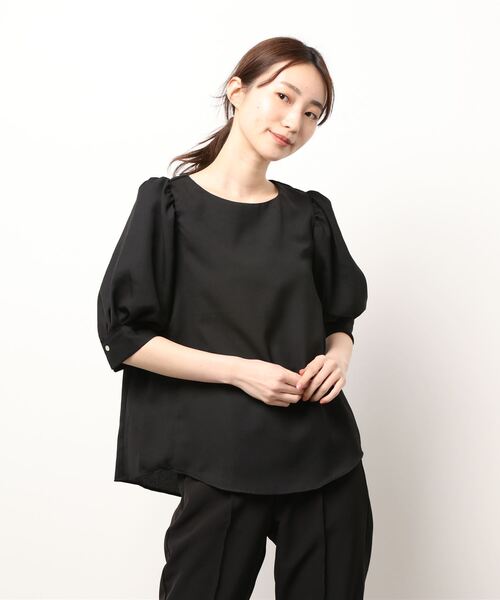 Te chichi（テチチ）の「ツイル袖ボリュームブラウス（シャツ/ブラウス・レディース・ブラック/ベージュ/サックスブルー・ﾌﾘ-）」の6枚目の写真