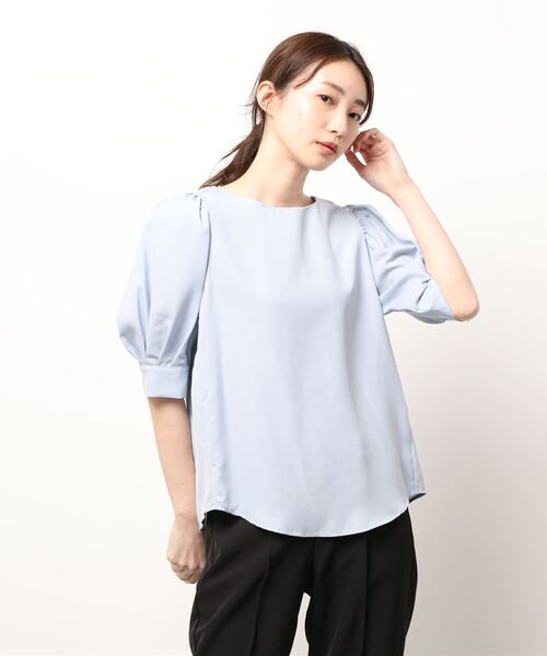 Te chichi（テチチ）の「ツイル袖ボリュームブラウス（シャツ/ブラウス・レディース・ブラック/ベージュ/サックスブルー・ﾌﾘ-）」の7枚目の写真