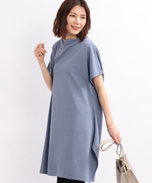 SHOO・LA・RUE(シューラルー)の「◆リップルバック釦ワンピース(ワンピース・レディース・ライトブルー/ブラック/カーキ・02/03/04)」の1枚目の写真