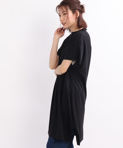 SHOO・LA・RUE(シューラルー)の「◆リップルバック釦ワンピース(ワンピース・レディース・ライトブルー/ブラック/カーキ・02/03/04)」の7枚目の写真