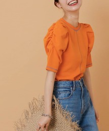 HELLO.SANFRANCISCO | 【HELLO.SANFRANCISCO】配色ステッチパワショル裏毛プルオーバー(Tシャツ/カットソー)