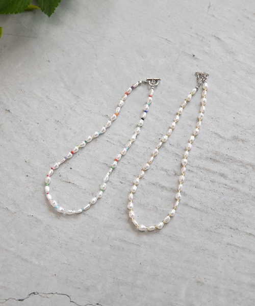 mysty woman（ミスティウーマン）の「変形パールビーズネックレス 285467（ネックレス・レディース・ゴールド/マルチ・FREE）」の5枚目の写真