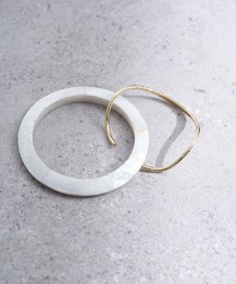 シェル×メタルセットバングル