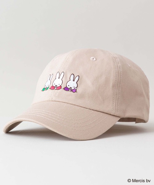 Miffy（ ミッフィー）の「【MIFFY/ミッフィー】ワンポイント刺繍キャップ（キャップ・メンズ・スミクロ/ベージュ/ブラック/ライトグレー・58cm）」の4枚目の写真