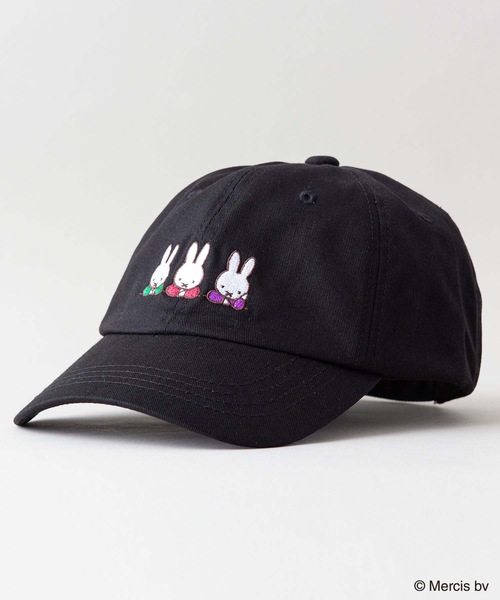 Miffy（ ミッフィー）の「【MIFFY/ミッフィー】ワンポイント刺繍キャップ（キャップ・メンズ・スミクロ/ベージュ/ブラック/ライトグレー・58cm）」の2枚目の写真