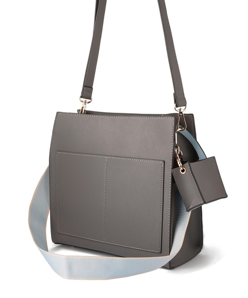 ANEMONE（アネモネ）の「ミニケース付きポイントカラースクエア2WAYバッグ（ショルダーバッグ・レディース・オフホワイト/グレー/ブラウン系その他・FREE）」の4枚目の写真