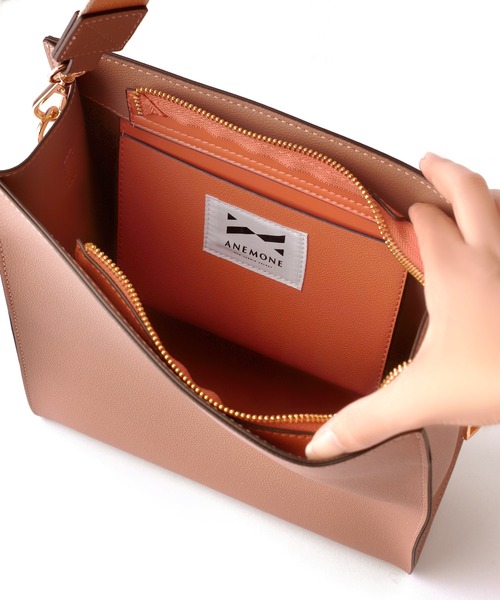 ANEMONE（アネモネ）の「ミニケース付きポイントカラースクエア2WAYバッグ（ショルダーバッグ・レディース・オフホワイト/グレー/ブラウン系その他・FREE）」の9枚目の写真