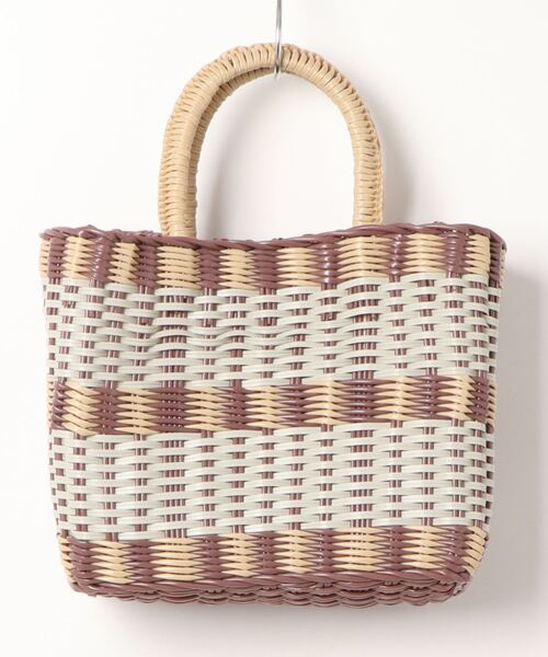 Samansa Mos2（サマンサ モスモス）の「メルカドバッグ（トートバッグ・レディース・モカ/ラベンダー/ベージュ・ﾌﾘ-）」の4枚目の写真