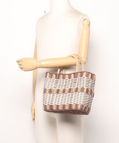 Samansa Mos2（サマンサ モスモス）の「メルカドバッグ（トートバッグ・レディース・モカ/ラベンダー/ベージュ・ﾌﾘ-）」の7枚目の写真