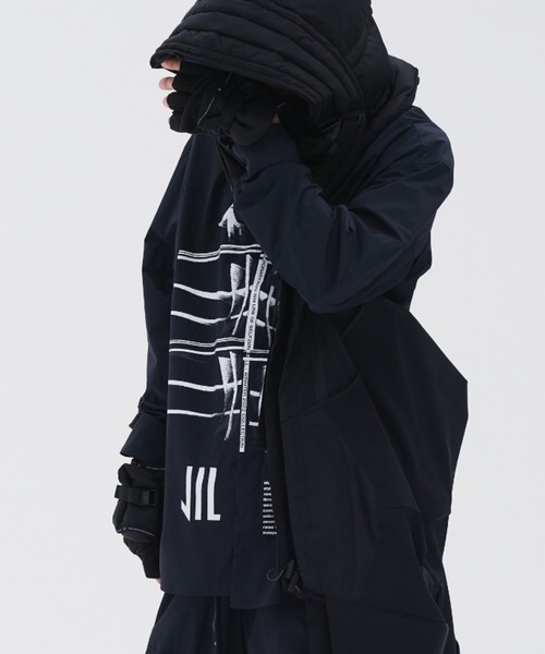 NILoS(ニルズ)の「NILoS/ニルズ/NYLON RIP STOP/800SHM1(シャツ/ブラウス・メンズ・ホワイト/ブラック・2/3)」の2枚目の写真