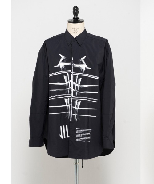 NILoS(ニルズ)の「NILoS/ニルズ/NYLON RIP STOP/800SHM1(シャツ/ブラウス・メンズ・ホワイト/ブラック・2/3)」の4枚目の写真