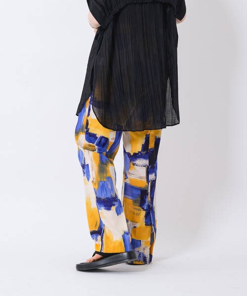 Paradise Picnic（パラダイスピクニック）の「Lallia Mu ペイントグラフィックパンツ（その他パンツ・レディース・イエロー/ラベンダー・FREE）」の12枚目の写真