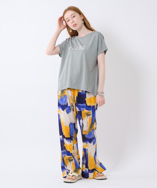 Paradise Picnic（パラダイスピクニック）の「Lallia Mu ペイントグラフィックパンツ（その他パンツ・レディース・イエロー/ラベンダー・FREE）」の3枚目の写真