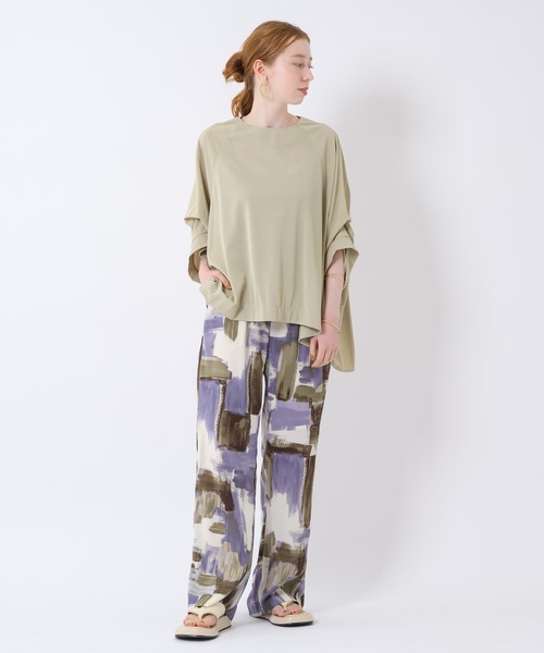 Paradise Picnic（パラダイスピクニック）の「Lallia Mu ペイントグラフィックパンツ（その他パンツ・レディース・イエロー/ラベンダー・FREE）」の21枚目の写真