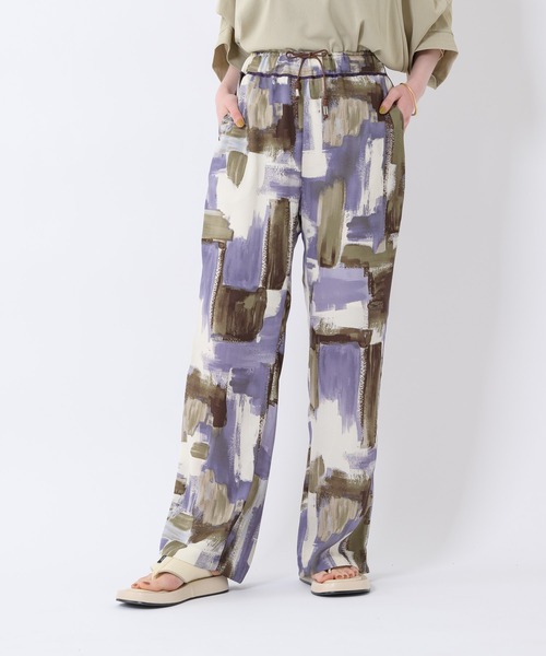 Paradise Picnic（パラダイスピクニック）の「Lallia Mu ペイントグラフィックパンツ（その他パンツ・レディース・イエロー/ラベンダー・FREE）」の9枚目の写真