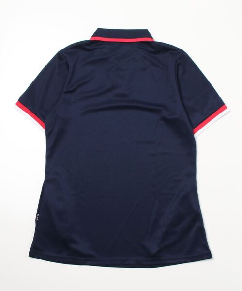 FILA(フィラ)の「ラインリブロングポロシャツ(ポロシャツ・レディース・オフホワイト/チャコール/ピンク/ネイビー・M/L/3L/LL)」の9枚目の写真
