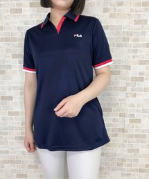 ラインリブロングポロシャツ
