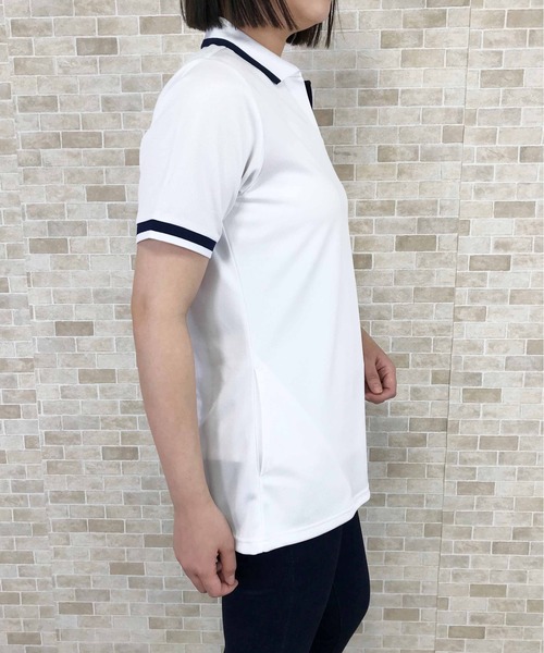 FILA(フィラ)の「ラインリブロングポロシャツ(ポロシャツ・レディース・オフホワイト/チャコール/ピンク/ネイビー・M/L/3L/LL)」の22枚目の写真