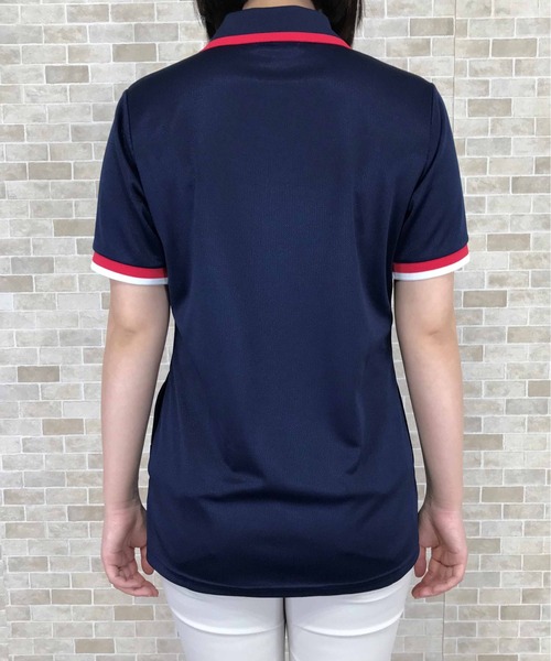 FILA(フィラ)の「ラインリブロングポロシャツ(ポロシャツ・レディース・オフホワイト/チャコール/ピンク/ネイビー・M/L/3L/LL)」の20枚目の写真