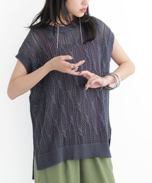 osharewalker | 『オリジナル柄透かし編みニットベスト』(ベスト)