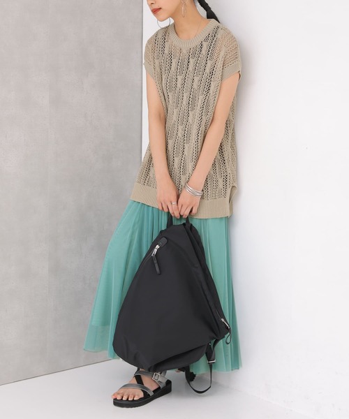 osharewalker(オシャレウォーカー)の「【廃盤】『オリジナル柄透かし編みニットベスト』(ベスト・レディース・ネイビー/ライトベージュ・FREE)」の14枚目の写真