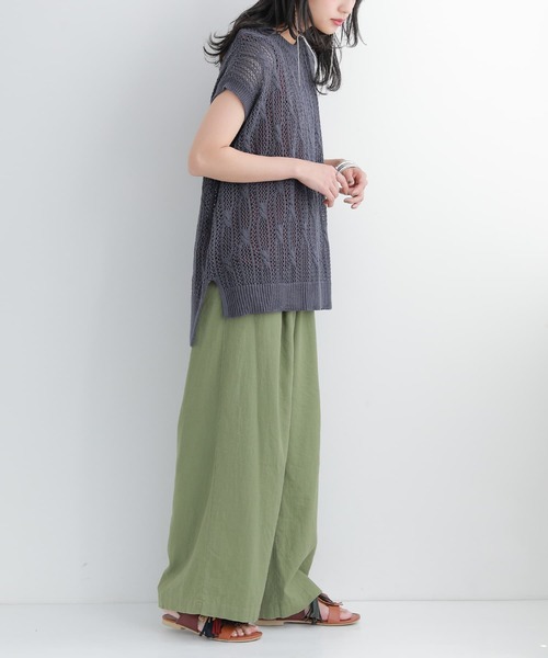 osharewalker(オシャレウォーカー)の「【廃盤】『オリジナル柄透かし編みニットベスト』(ベスト・レディース・ネイビー/ライトベージュ・FREE)」の5枚目の写真