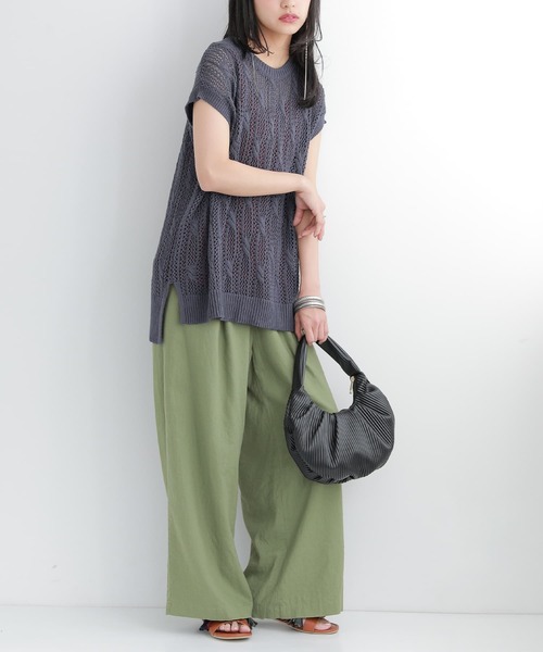 osharewalker(オシャレウォーカー)の「【廃盤】『オリジナル柄透かし編みニットベスト』(ベスト・レディース・ネイビー/ライトベージュ・FREE)」の7枚目の写真