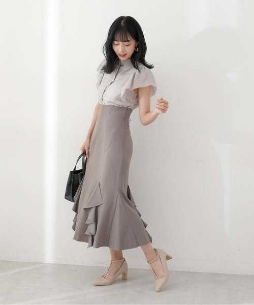 PROPORTION BODY DRESSING（プロポーションボディドレッシング）の「ラッフルマーメイドスカート / 1212220806（スカート・レディース・ブラウン/グレー/カーキ・SMALL/MEDIUM）」の14枚目の写真