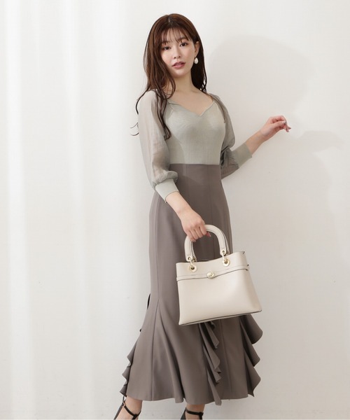 PROPORTION BODY DRESSING（プロポーションボディドレッシング）の「ラッフルマーメイドスカート / 1212220806（スカート・レディース・ブラウン/グレー/カーキ・SMALL/MEDIUM）」の17枚目の写真