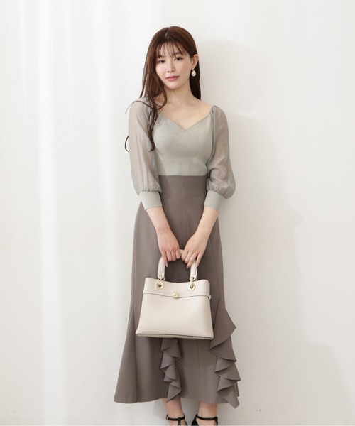 PROPORTION BODY DRESSING（プロポーションボディドレッシング）の「ラッフルマーメイドスカート / 1212220806（スカート・レディース・ブラウン/グレー/カーキ・SMALL/MEDIUM）」の15枚目の写真
