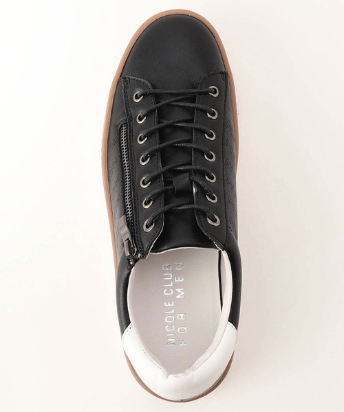 NICOLE CLUB FOR MEN(ニコルクラブフォーメン)の「サイドZIPスニーカー(スニーカー・メンズ・ブラック/ホワイト・27.5cm/25.5cm/26.5cm)」の11枚目の写真