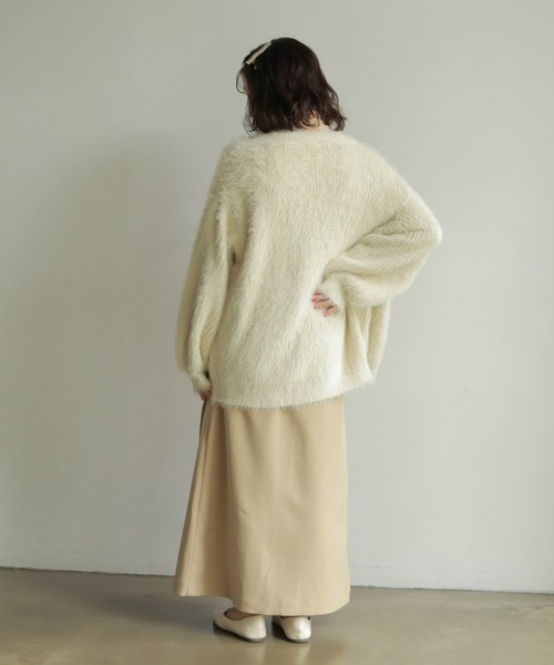 onetome(ワントゥーミー)の「シャギーニットカーディガン(カーディガン/ボレロ・レディース・ホワイト/ピンク/ライトグリーン・FREE)」の12枚目の写真