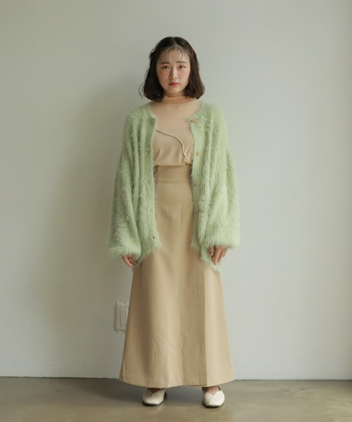 onetome(ワントゥーミー)の「シャギーニットカーディガン(カーディガン/ボレロ・レディース・ホワイト/ピンク/ライトグリーン・FREE)」の13枚目の写真