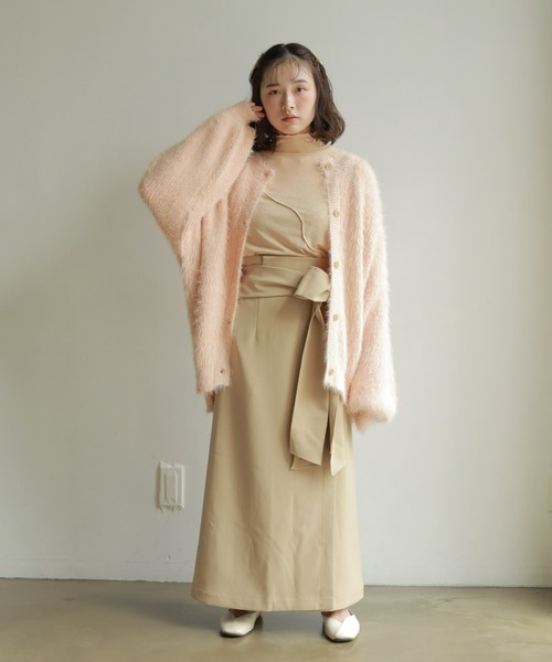 onetome(ワントゥーミー)の「シャギーニットカーディガン(カーディガン/ボレロ・レディース・ホワイト/ピンク/ライトグリーン・FREE)」の16枚目の写真