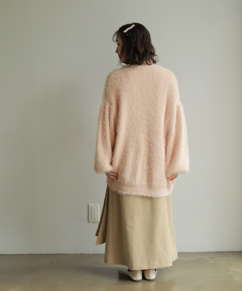 onetome(ワントゥーミー)の「シャギーニットカーディガン(カーディガン/ボレロ・レディース・ホワイト/ピンク/ライトグリーン・FREE)」の18枚目の写真