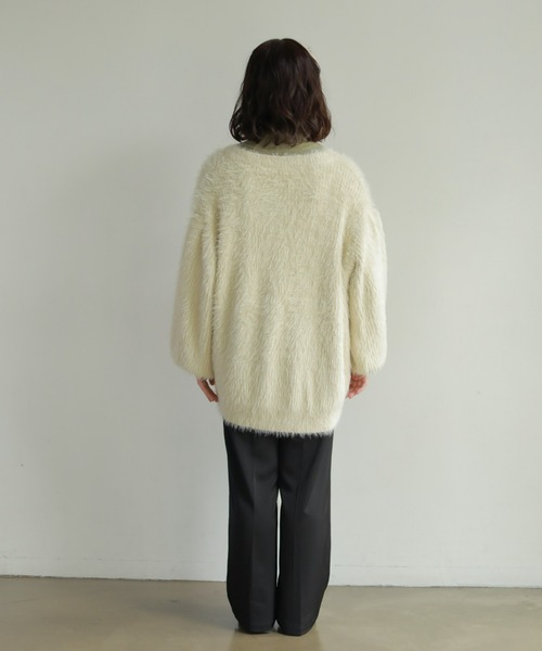 onetome(ワントゥーミー)の「シャギーニットカーディガン(カーディガン/ボレロ・レディース・ホワイト/ピンク/ライトグリーン・FREE)」の21枚目の写真