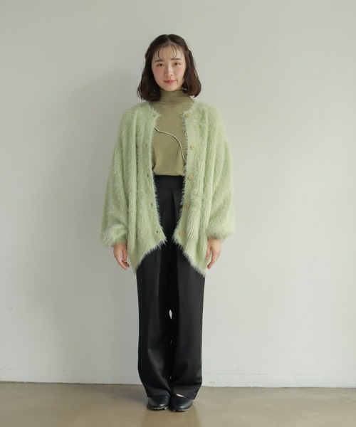 onetome(ワントゥーミー)の「シャギーニットカーディガン(カーディガン/ボレロ・レディース・ホワイト/ピンク/ライトグリーン・FREE)」の22枚目の写真