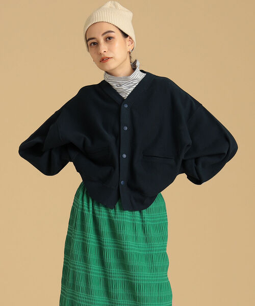 Ray BEAMS(レイビームス)の「Champion × Ray BEAMS / 別注 リバースウィーブ カーディガン(カーディガン/ボレロ・レディース・ライトグレー/ブラック/ネイビー・MEDIUM)」の14枚目の写真