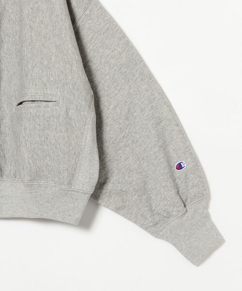 Ray BEAMS(レイビームス)の「Champion × Ray BEAMS / 別注 リバースウィーブ カーディガン(カーディガン/ボレロ・レディース・ライトグレー/ブラック/ネイビー・MEDIUM)」の4枚目の写真