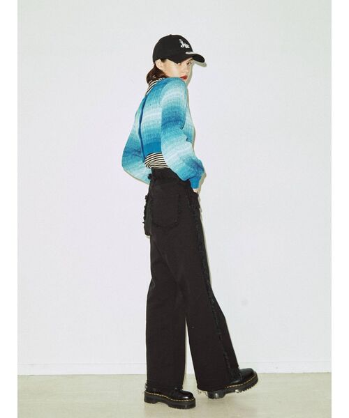 jouetie(ジュエティ)の「グラデーションパワショルカーデ【2WAY】(カーディガン/ボレロ・レディース・ブルー/グリーン/イエロー/ピンク・MEDIUM)」の8枚目の写真