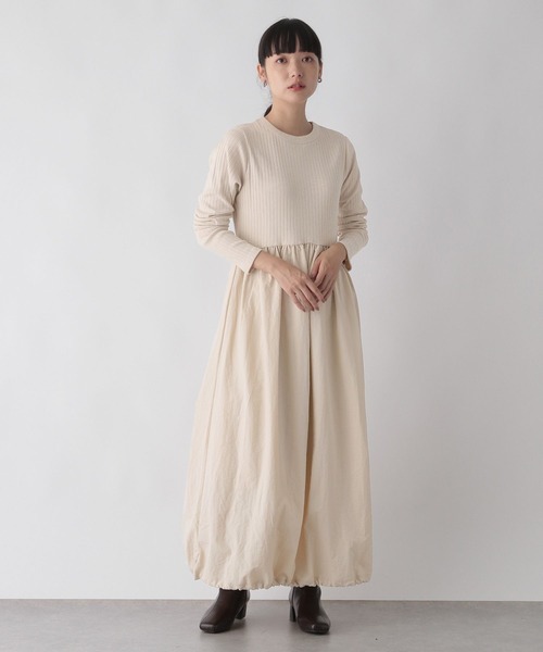 LOWRYS FARM(ローリーズファーム)の「イソザイドッキングワンピース 162165(ワンピース・レディース・ブラック/パープル/ブラウン/アイボリー・FREE)」の3枚目の写真