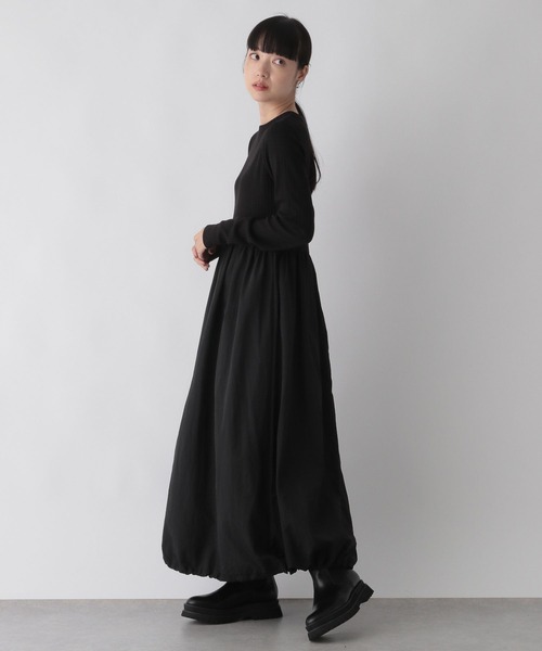 LOWRYS FARM(ローリーズファーム)の「イソザイドッキングワンピース 162165(ワンピース・レディース・ブラック/パープル/ブラウン/アイボリー・FREE)」の9枚目の写真