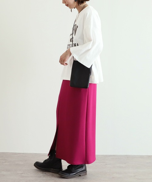 reca(レカ)の「9分袖ワイドプルオーバー(Tシャツ/カットソー・レディース・チャコールグレー/オフホワイト/グレイッシュベージュ・FREE)」の21枚目の写真